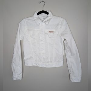 Hudson White Denim Jacket Y2K XS